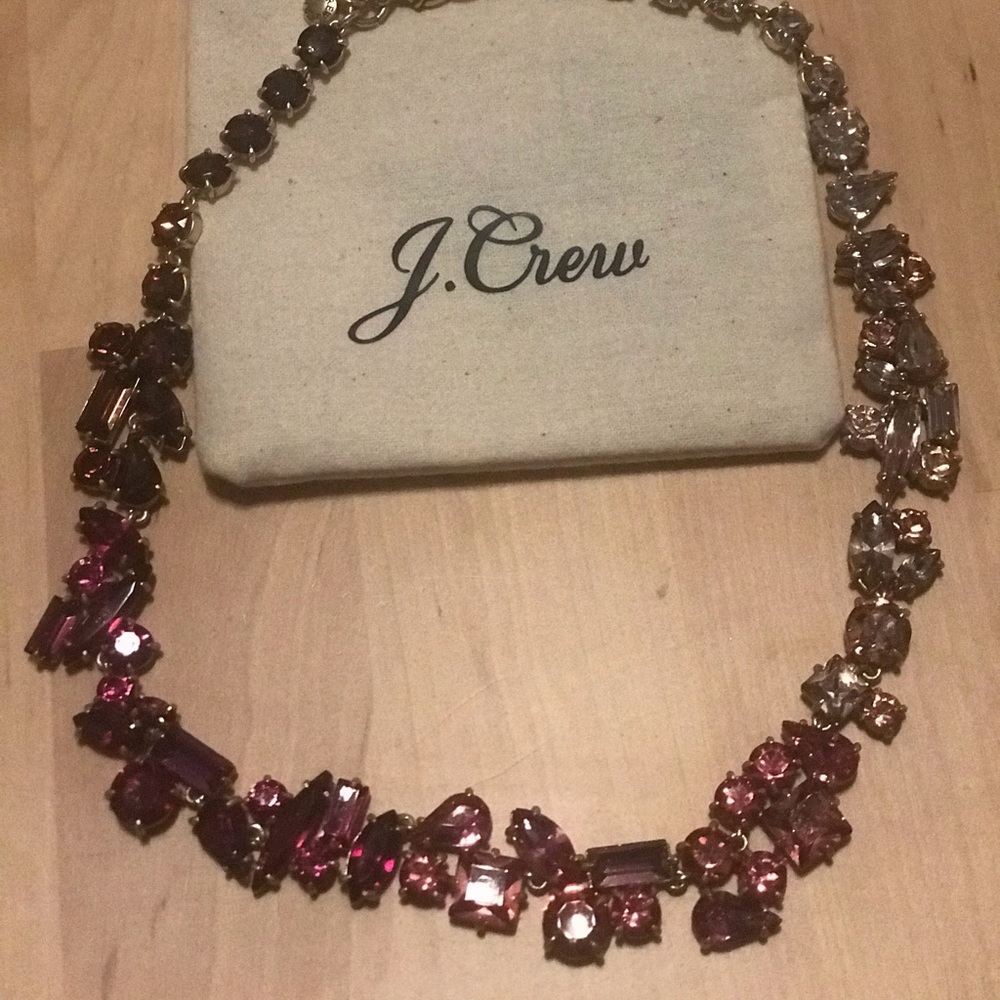 Mixed crystal statement necklace.